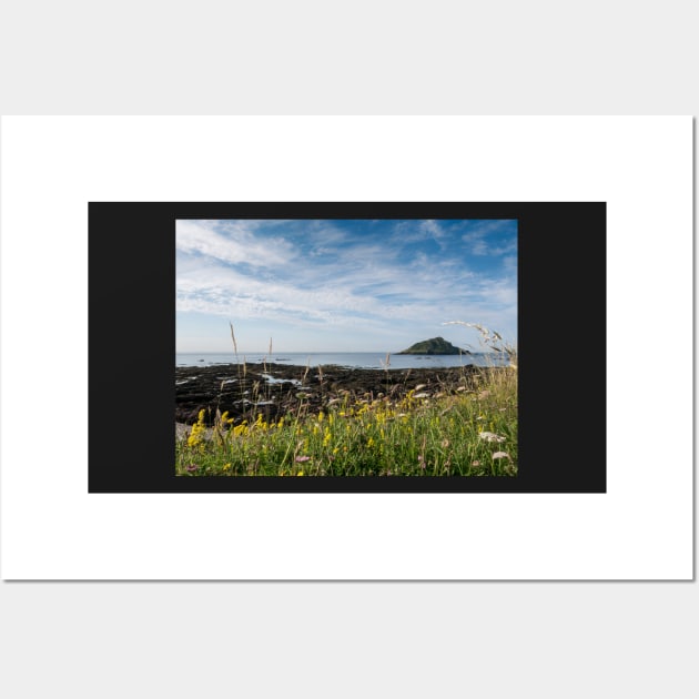 Mewstone Island from Wembury Point Wall Art by jonrendle